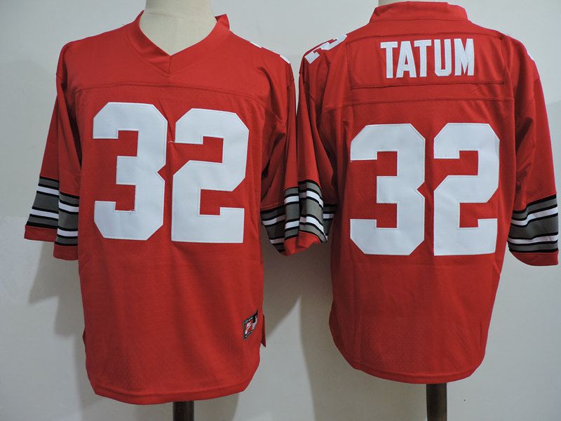Men Ohio State Buckeyes #32 Tatum Red 2025 NCAA Jersey->ncaa teams->NCAA Jersey